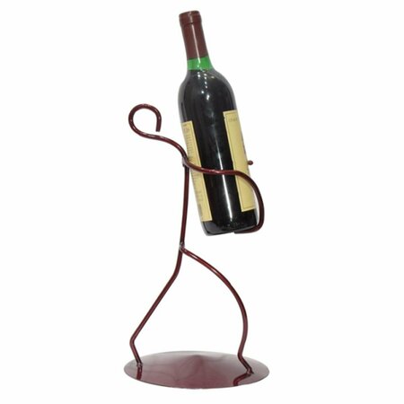 METROTEX DESIGNS Iron Borracho Wine Bottle Holder- Merlot Finish 28064